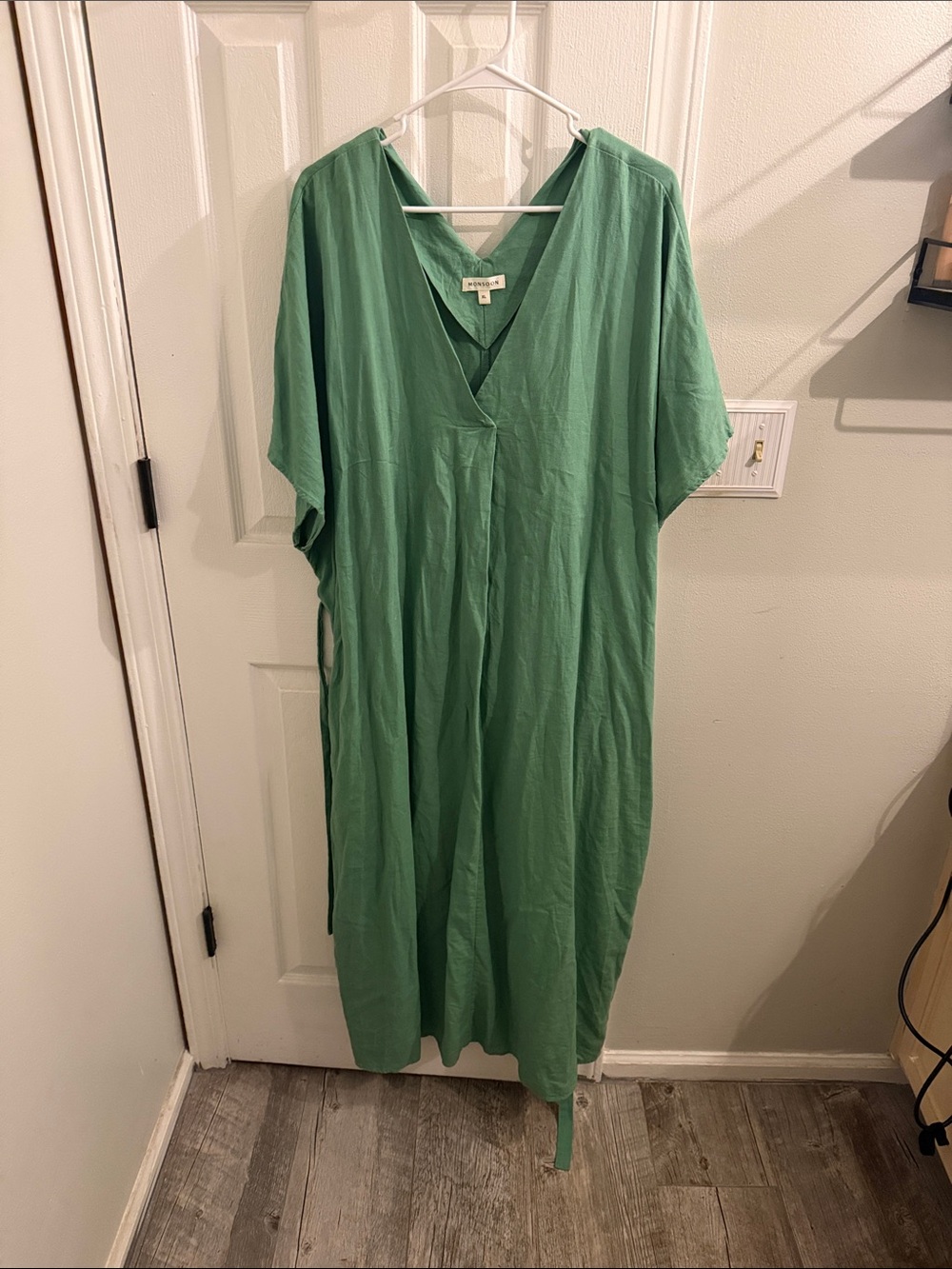 Monsoon Green Maxi Dress with V-Neck